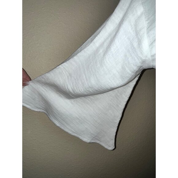 Billabong Women's Wrap Top Ivory M 3/4 Bell Sleeve Boho - Picture 4 of 7